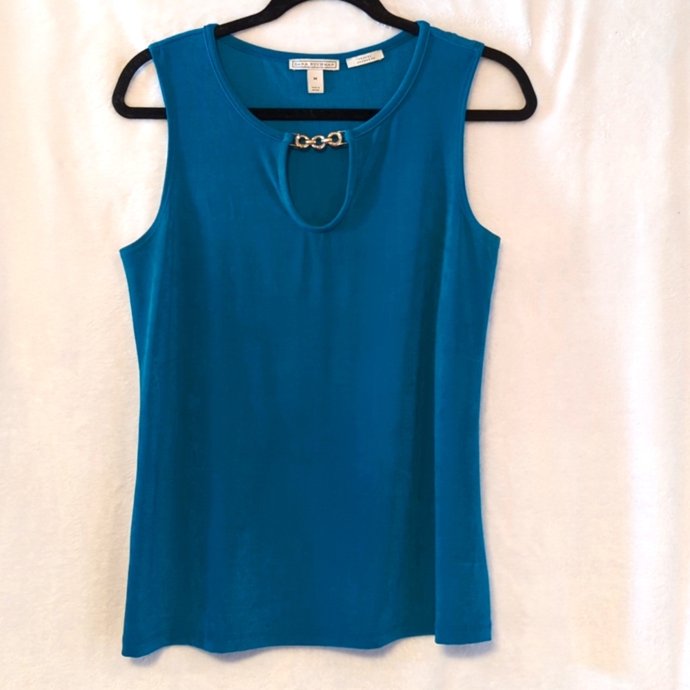 Sleeveless Dana Buchman Teal Blouse